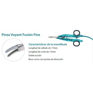 Pinza Voyant Gen2 Fine Fusion Device, 19.3 cm, mango sellador y divisor.