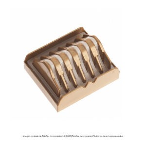 Clip de polímero Hem-O-Lok, extra largo (dorado). 6 clips por cartucho