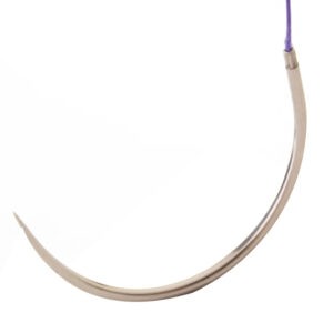 Polipropileno azul USP 3-0 75 cm doble aguja cardiovascular ahusada premium 17mm 1/2 circulo